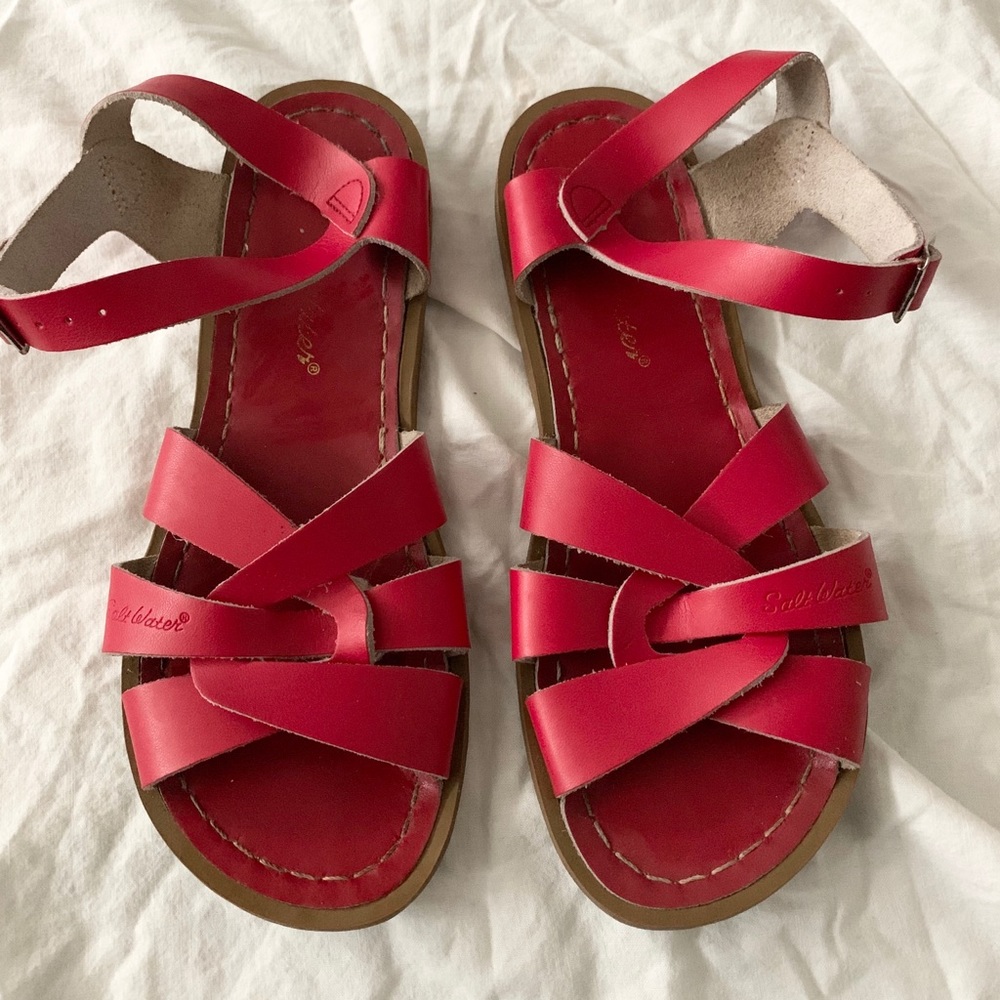 Red Saltwater Sandals